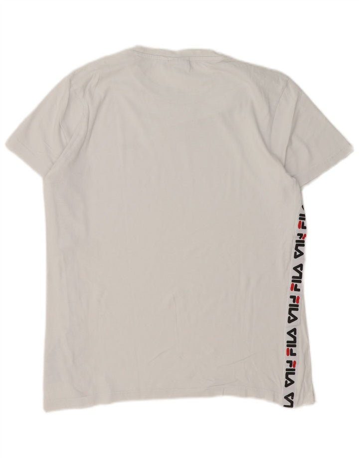 T-shirt grafica da uomo Fila Top in cotone bianco medio