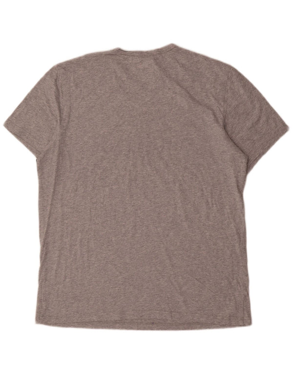 T-shirt grafica da uomo Calvin Klein Top grande in cotone chiazzato grigio