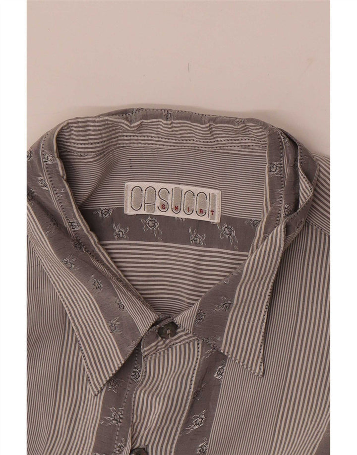 Camicia Casucci Uomo A Righe Grandi Grigie