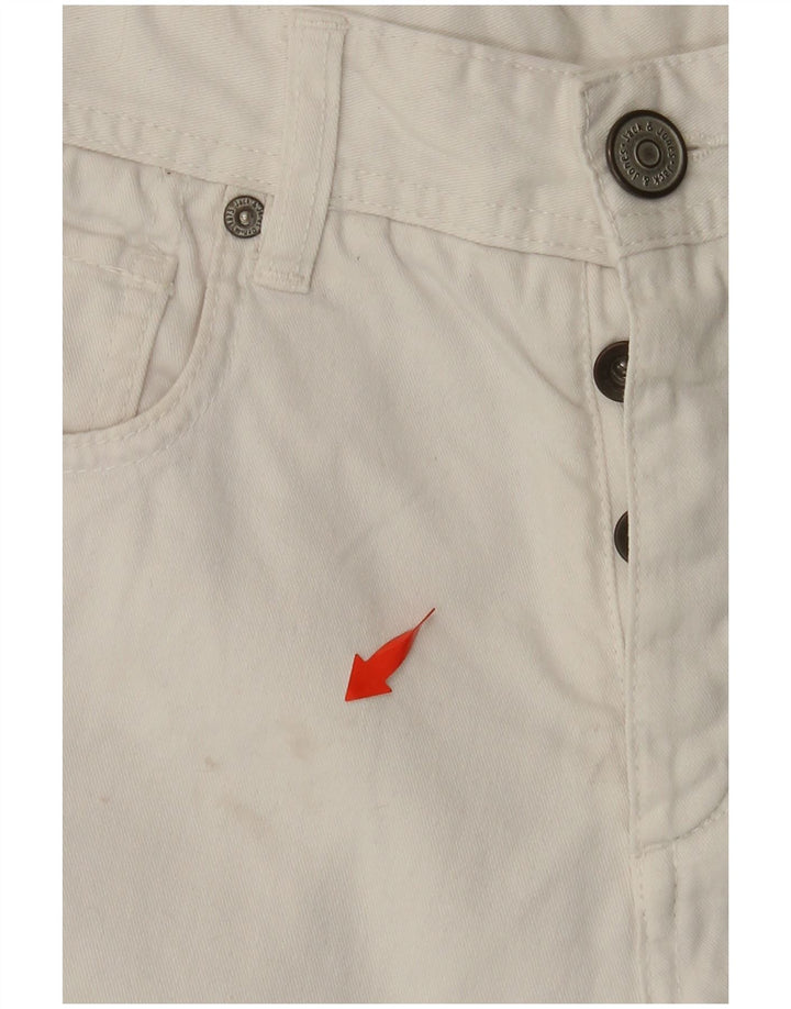 JACK & JONES Pantaloncini di jeans da uomo W30 cotone bianco medio