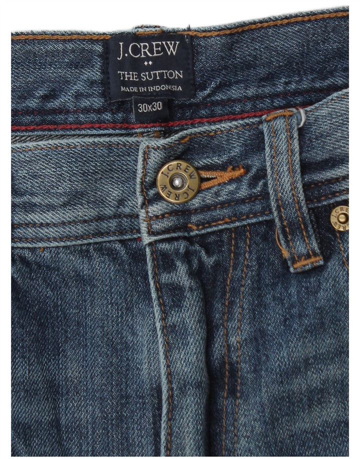 J. CREW Jeans dritti da uomo Sutton W30 L30 cotone blu