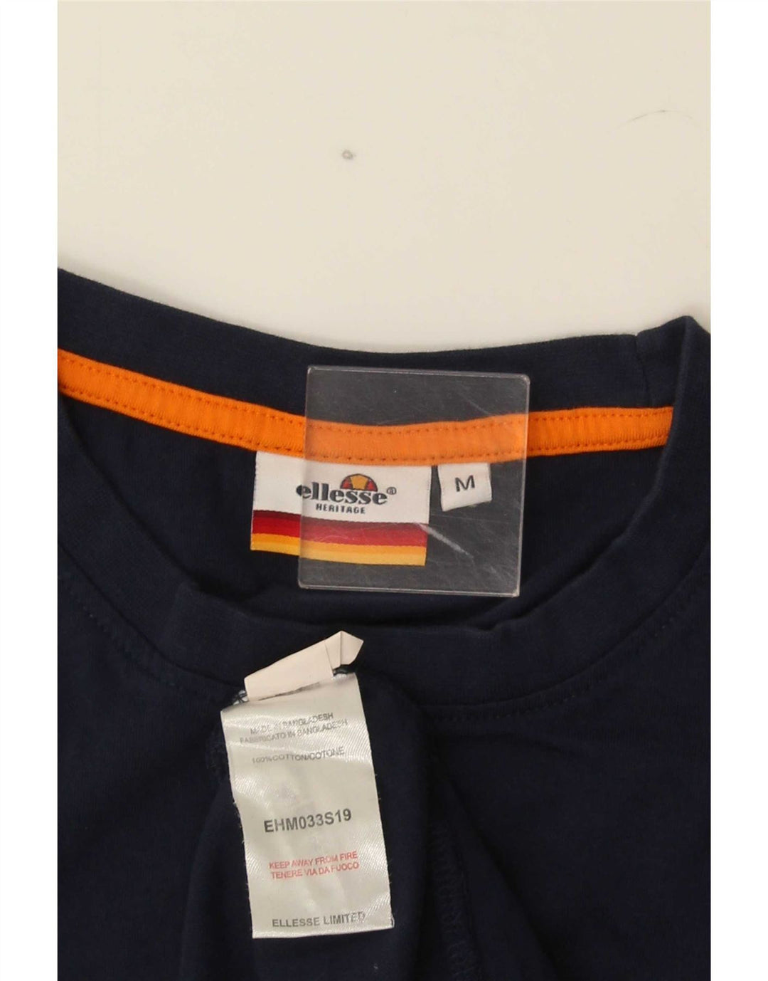 T-shirt grafica da uomo Ellesse Top in cotone blu navy medio