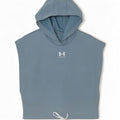 Canotta oversize con cappuccio corta da donna Under Armour UK 10 piccola blu