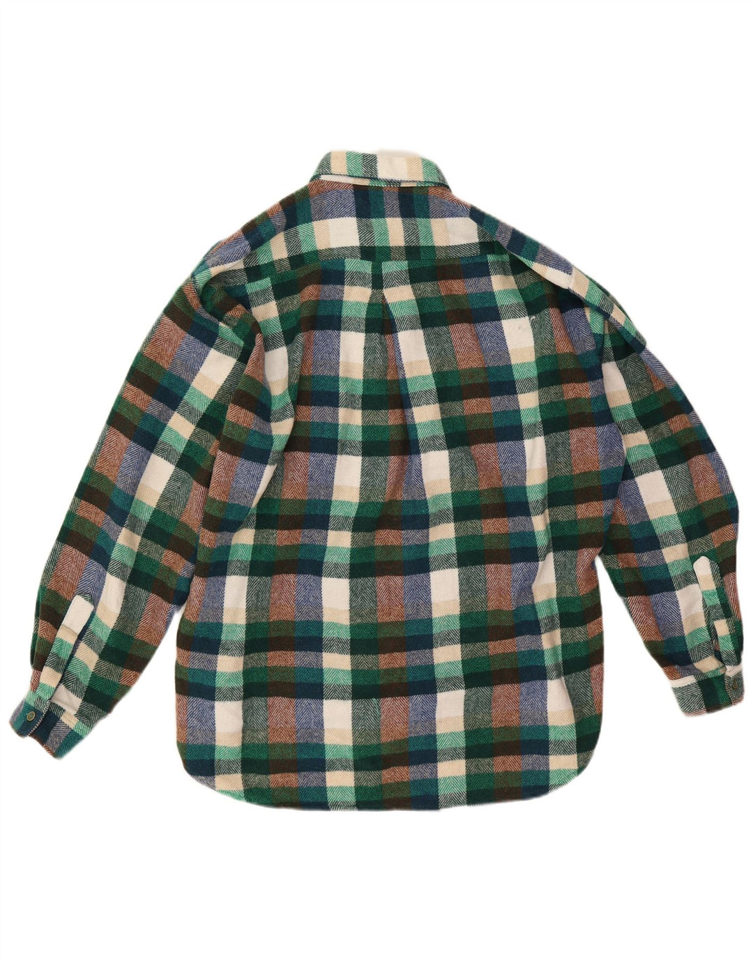 Camicia in flanella da uomo POP 84 in poliammide a quadri verde medio