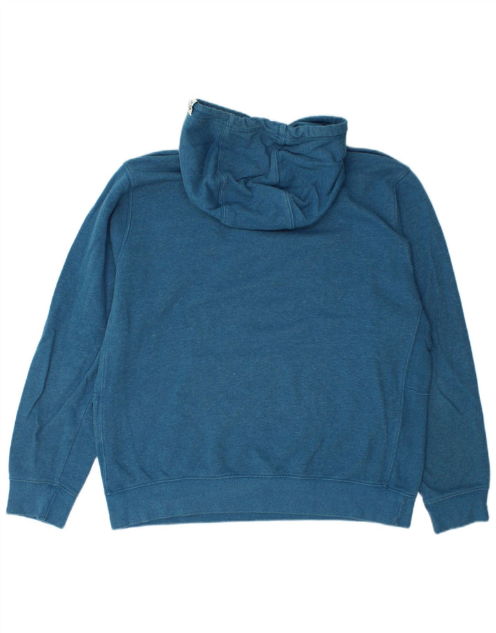 Felpa con cappuccio da uomo Nike Large in cotone blu
