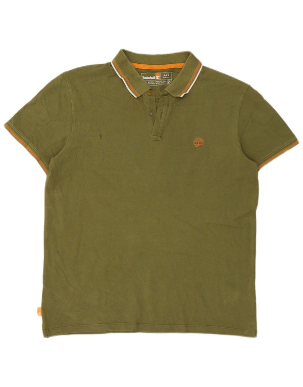 Polo da uomo Timberland grande in cotone kaki