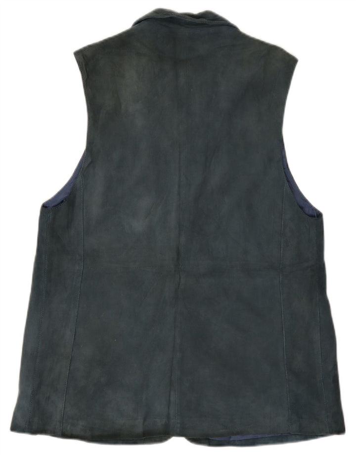 PENELOPE Gilet Donna in Pelle Scamosciata IT 44 Blu Medio