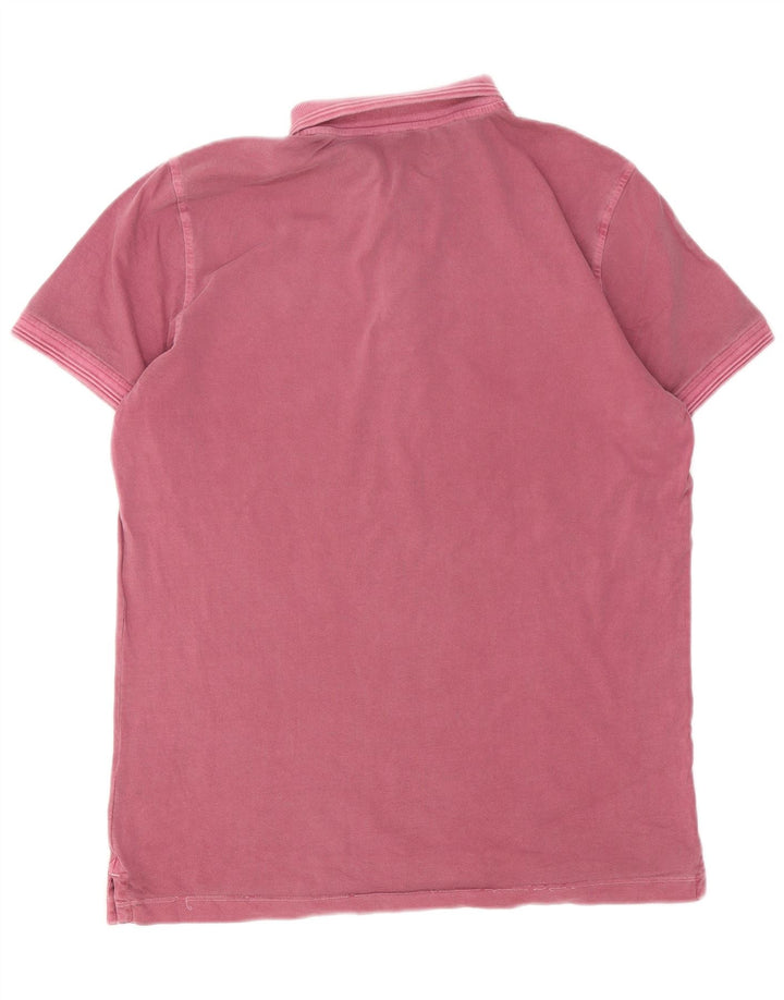 Polo da uomo Marlboro Classics grande in cotone rosa