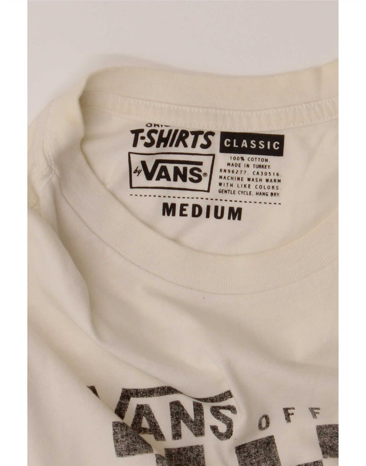 T-shirt grafica da uomo con vestibilità classica Vans, cotone bianco medio