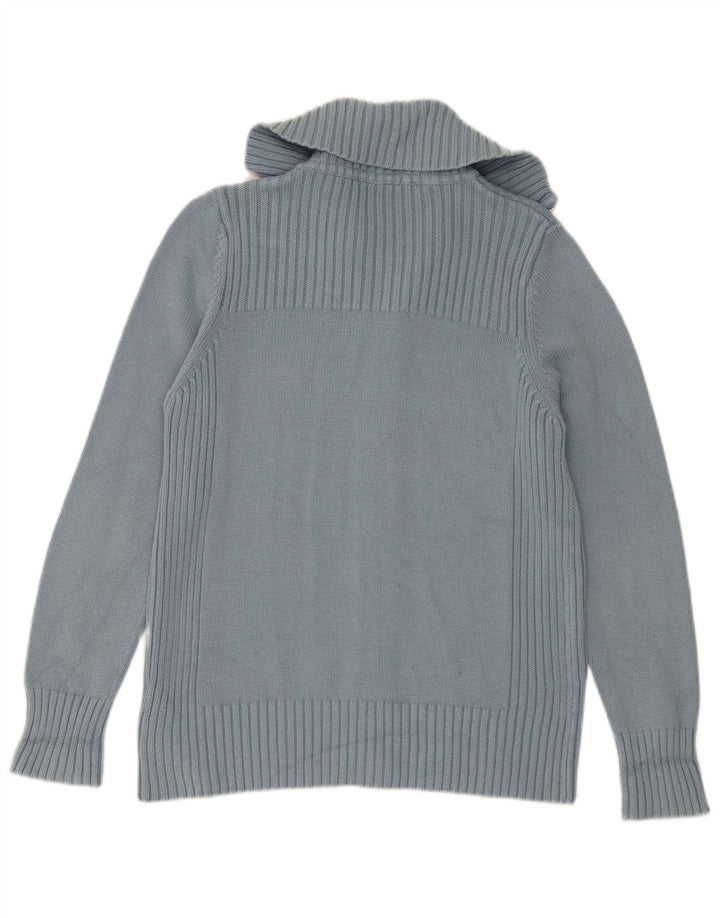 Maglione cardigan da donna Marks & Spencer UK 16 grande cotone blu