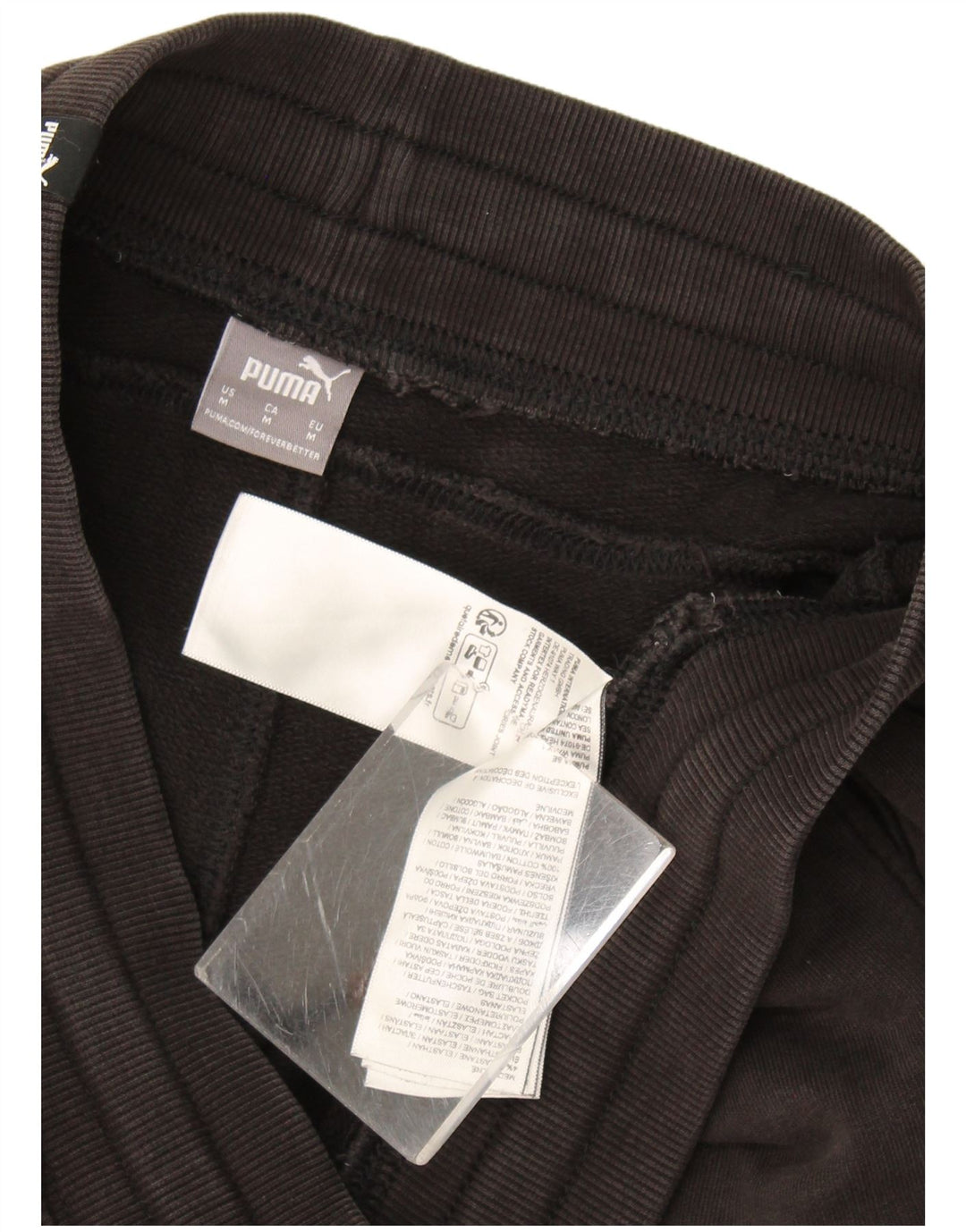 Pantaloni da tuta da uomo Puma Joggers Medium Black Cotton