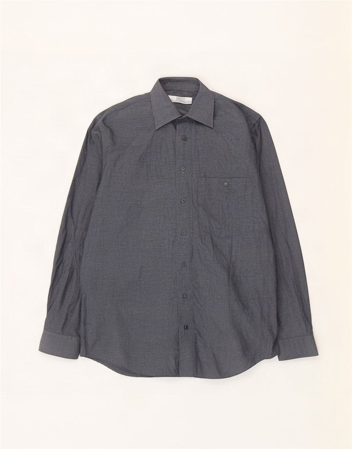 Camicia da uomo St. Bernard taglia 39/40 15 1/2 cotone grigio medio