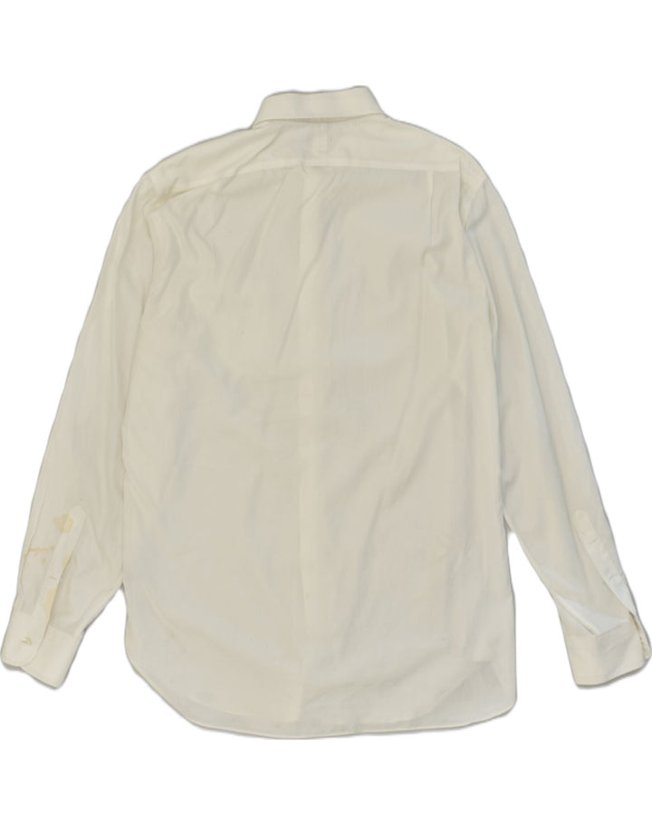 J. CREW Mens NON - IRON Slim Fit Shirt Large White Cotton | Vintage J. Crew | Thrift | Second-Hand J. Crew | Used Clothing | Messina Hembry 