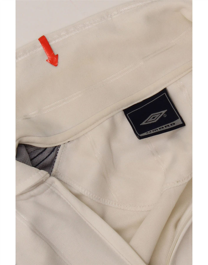 Polo Umbro da uomo XL in poliestere color block bianco