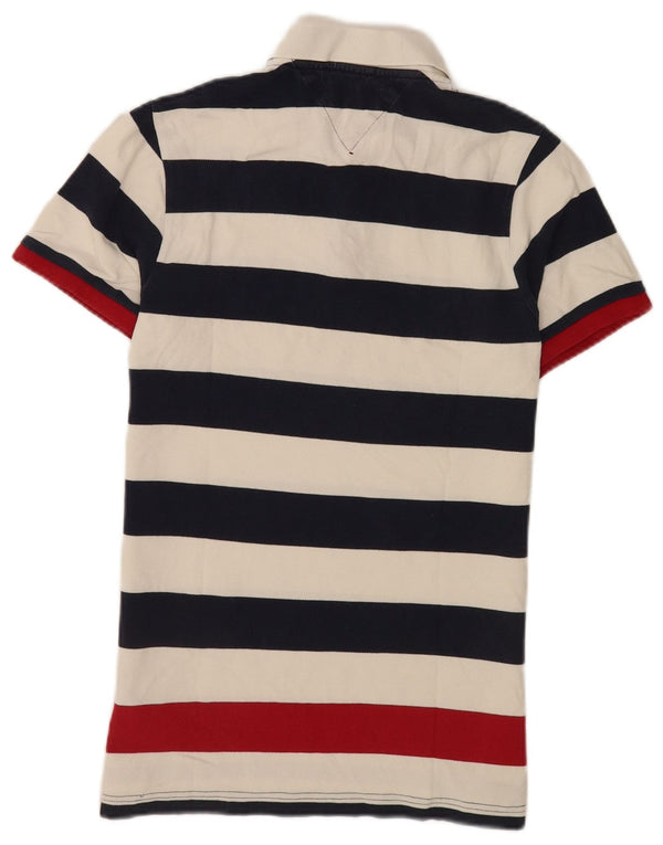 Polo da uomo Tommy Hilfiger in cotone a righe multicolori medie