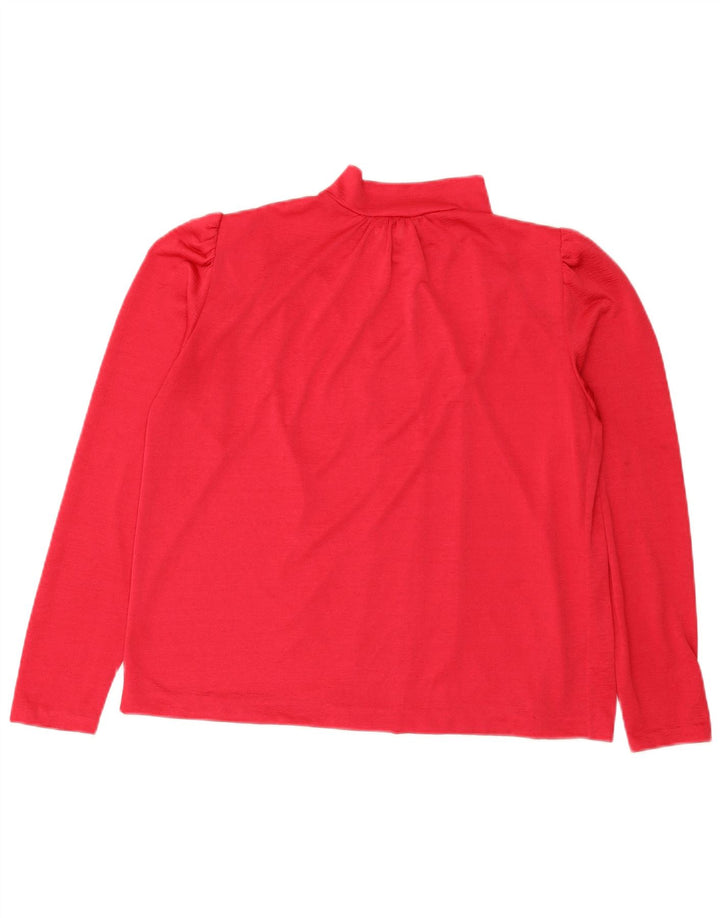 Camicetta camicia vintage da donna vestibilità ampia IT 44 rosa medio