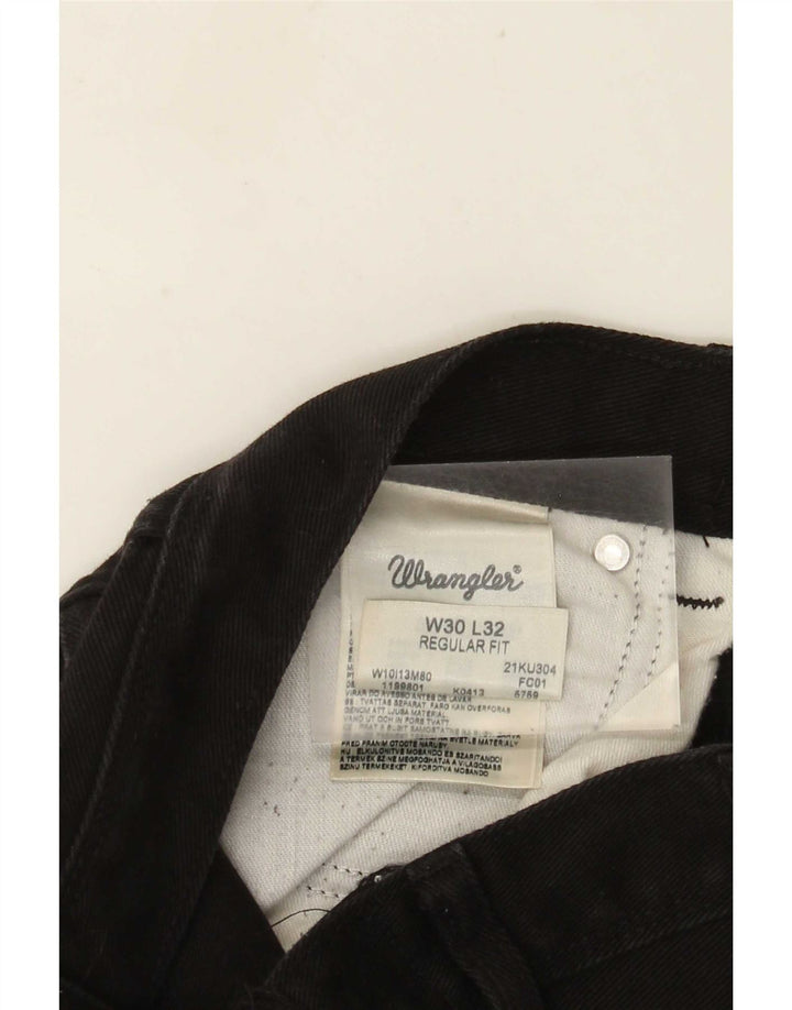 Jeans dritti da uomo Wrangler W30 L32 cotone nero