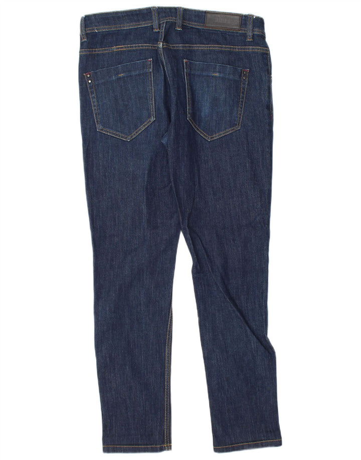 Jeans slim vintage da uomo IT 48 medio W34 L30 cotone blu navy