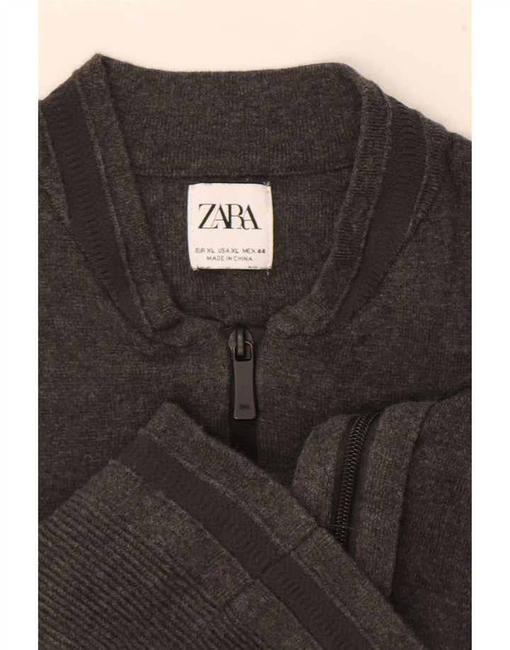Maglione cardigan da uomo Zara XL grigio