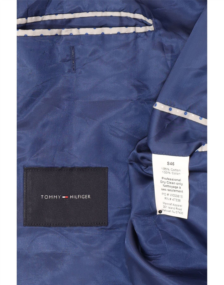Giacca blazer a 2 bottoni da uomo Tommy Hilfiger UK 46 3XL cotone blu