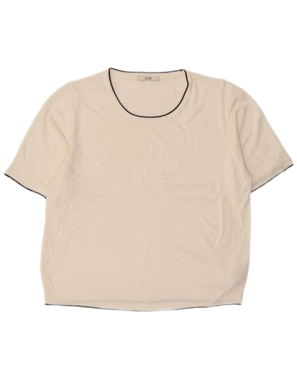 Maglione classico con scollo a barca da donna Marks & Spencer UK 20 2XL Bianco