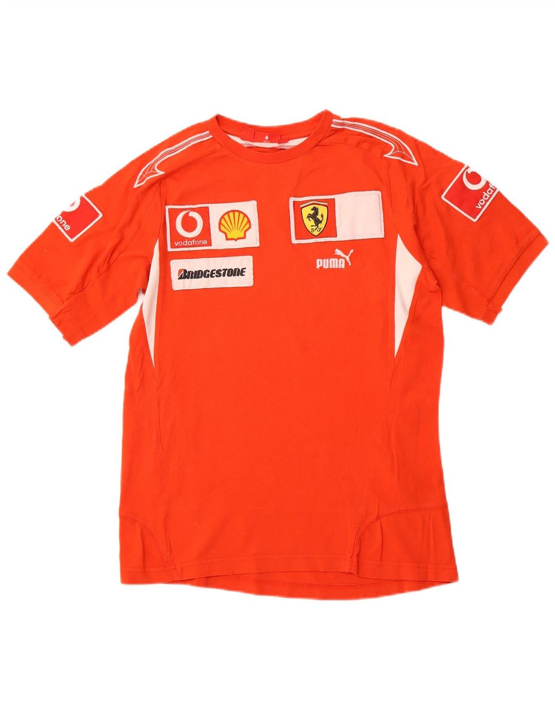 PUMA T-shirt grafica Ferrari da uomo, piccola, in cotone color block rosso