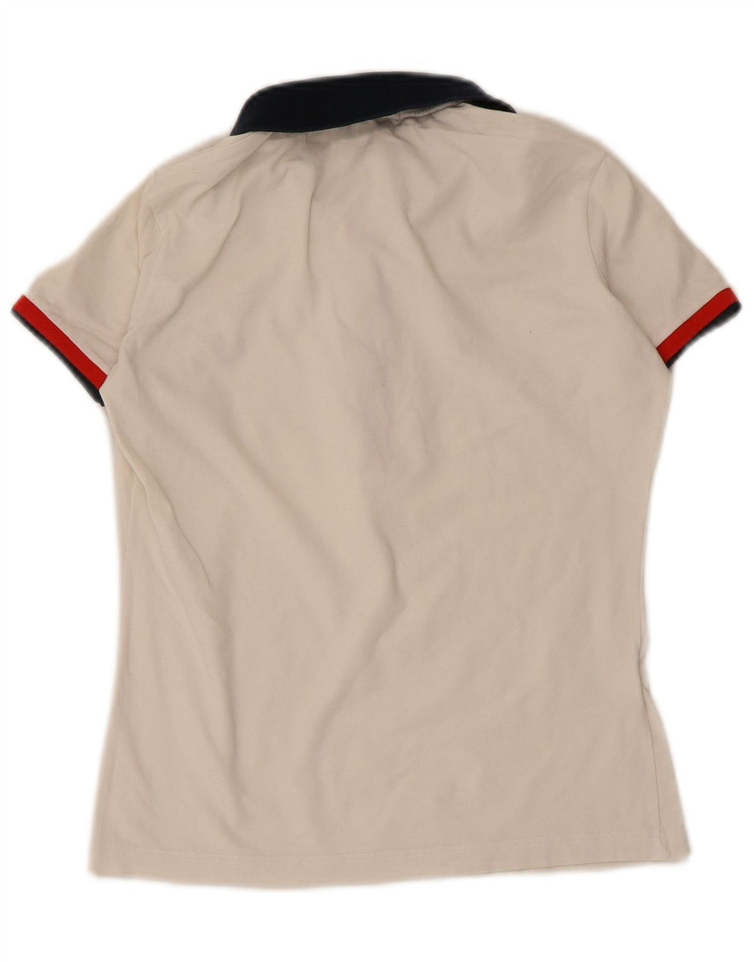 Polo da donna Fred Perry UK 8 Small in cotone color block bianco