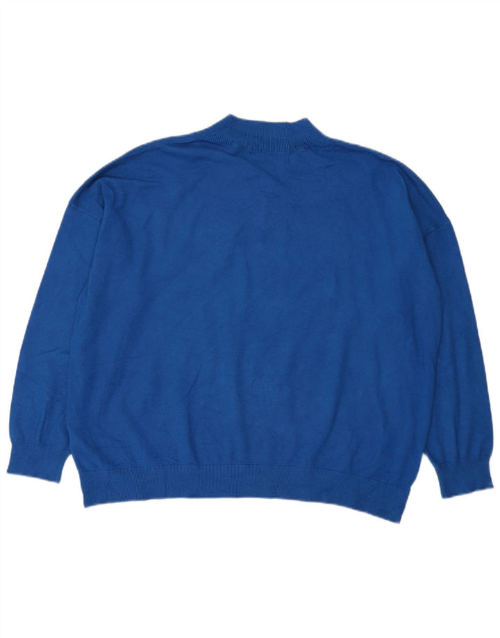 Maglione oversize con scollo a V da donna Marks & Spencer UK 16 grande blu