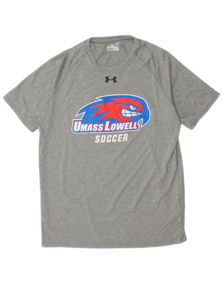 T-shirt grafica da uomo UNDER ARMOUR Top in poliestere grigio medio
