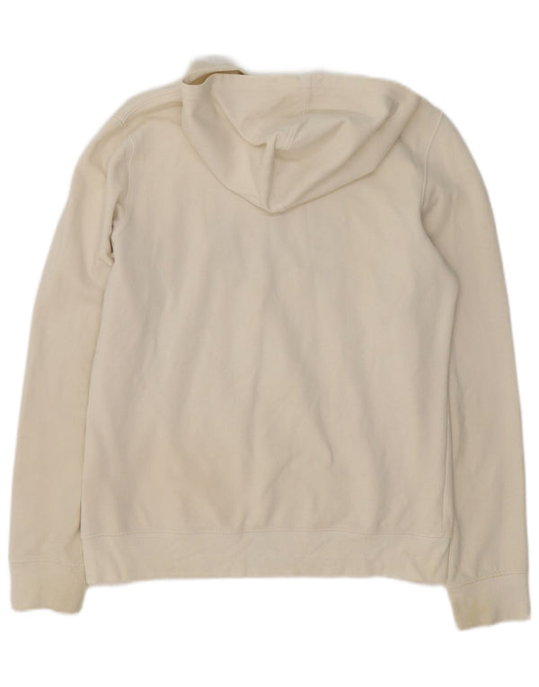 Felpa con cappuccio grafica da uomo Gap, cotone bianco medio