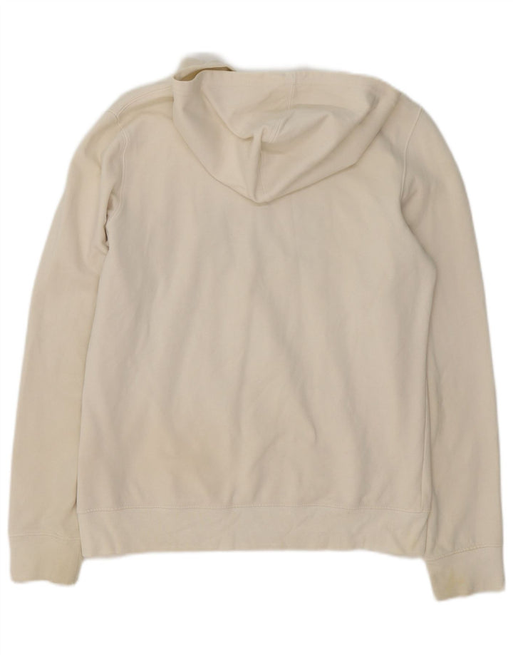 Felpa con cappuccio grafica da uomo Gap, cotone bianco medio
