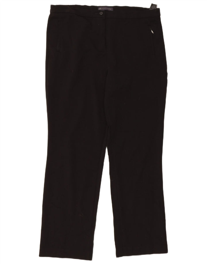 Pantaloni casual da donna Marks & Spencer UK 14 Large W34 L30 Poliestere nero