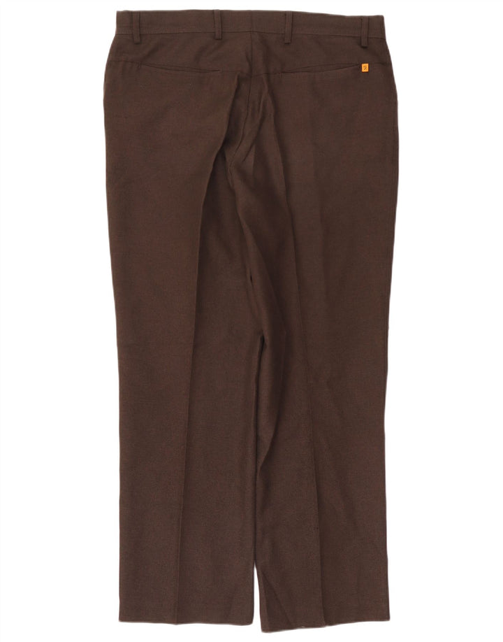 Pantaloni casual dritti da uomo Farah W36 L29 poliestere marrone