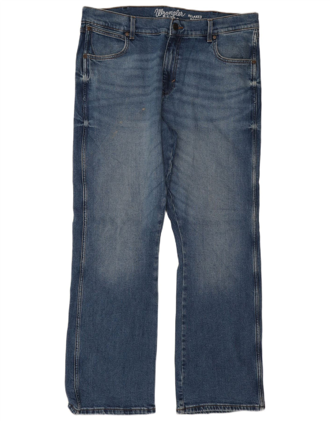 Jeans Wrangler da uomo con vestibilità rilassata Bootcut W36 L32 cotone blu