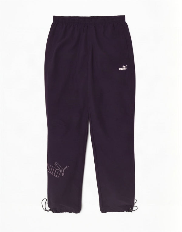 Pantaloni da tuta grafica da uomo Puma Large in poliestere blu navy