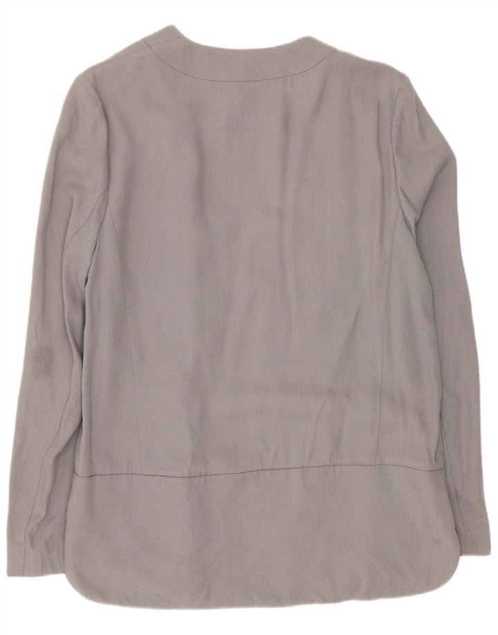 Giacca Open Blazer da donna Marks & Spencer UK 10 Small Lyocell grigio
