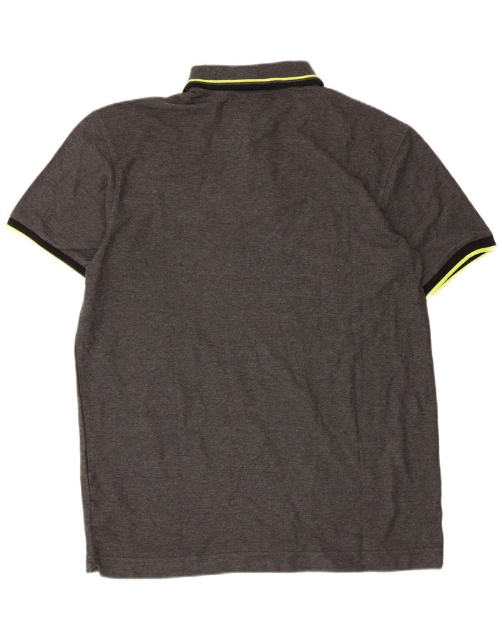 Polo da uomo Fila Large in cotone grigio