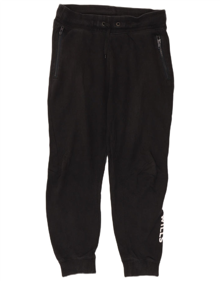 Pantaloni da tuta con grafica da uomo Jack Wills Joggers cotone medio nero