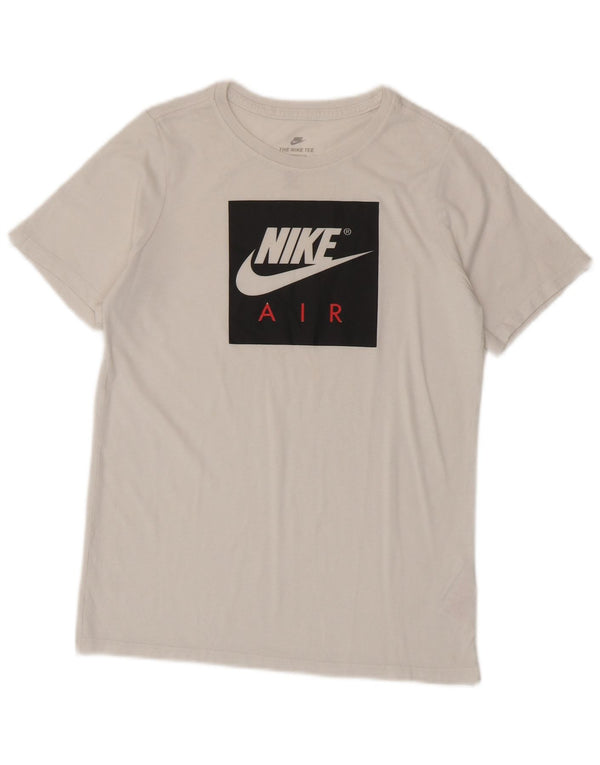 Maglietta Nike da bambino con grafica dal taglio atletico, 12-13 anni, grande, bianca