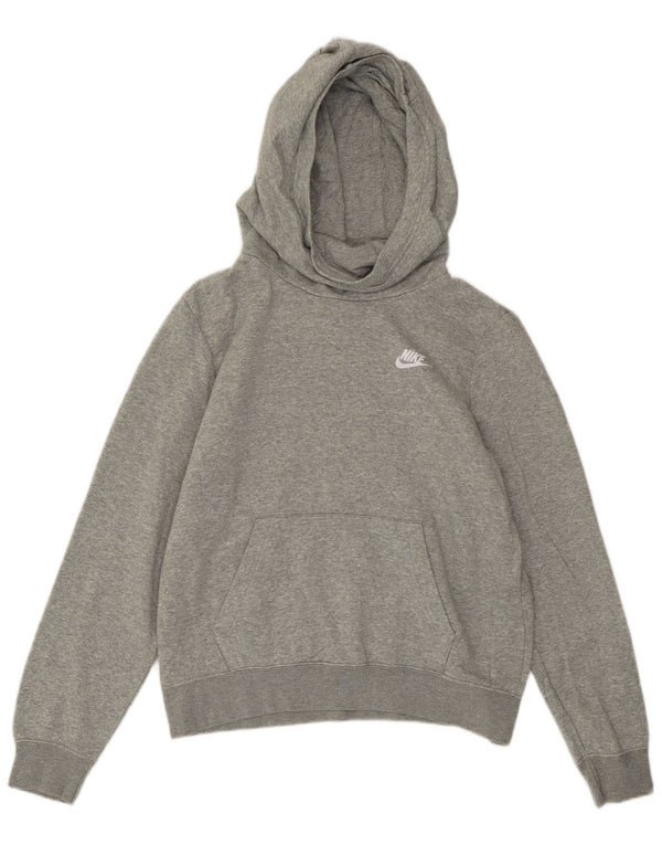 Maglione con cappuccio da donna NIKE UK 14 cotone grigio medio