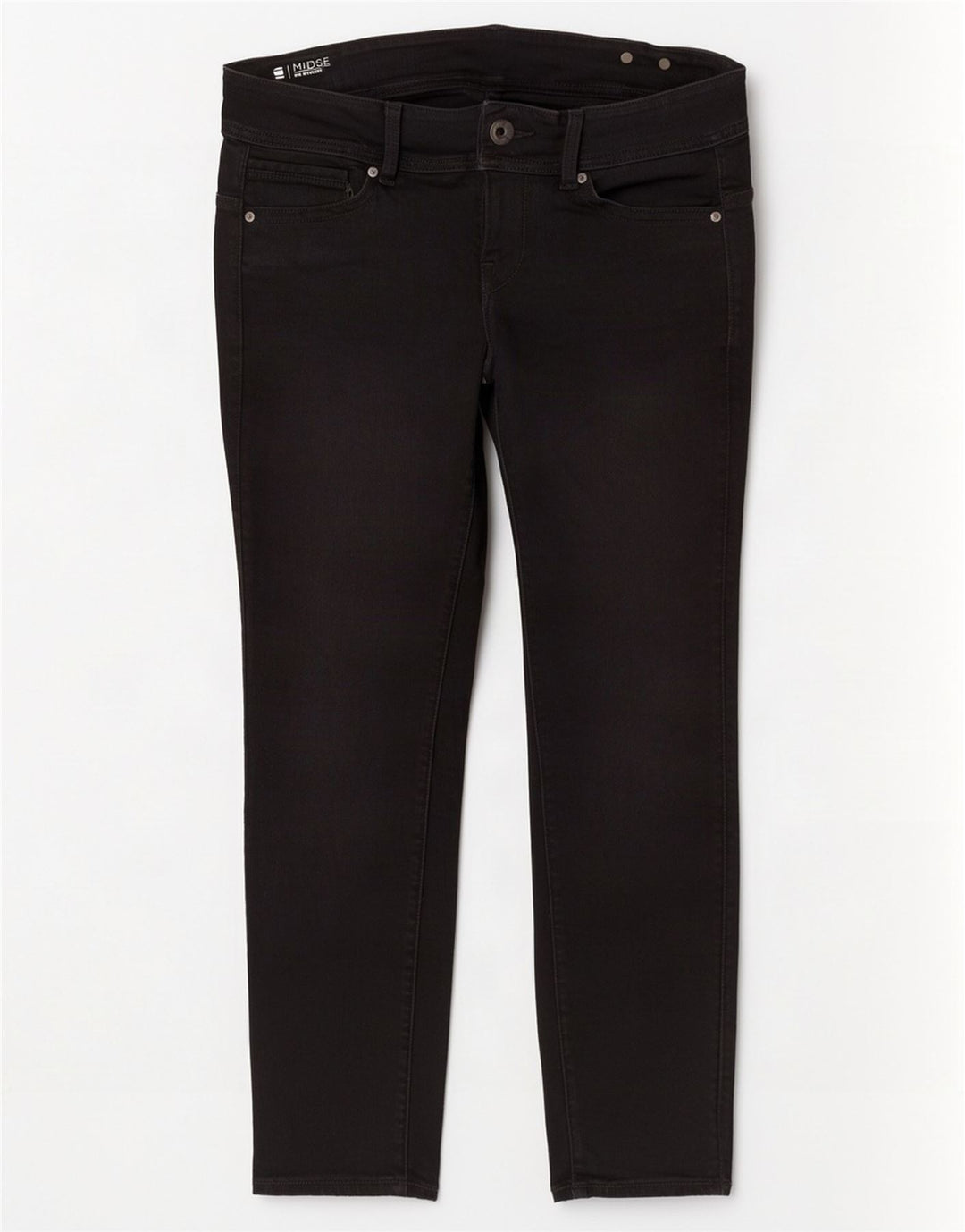 Jeans slim G-Star Midge a vita media da donna W33 L30 neri
