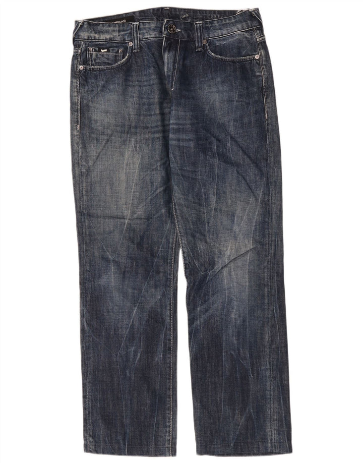 Jeans dritti da uomo Gas W33 L30 in cotone blu navy