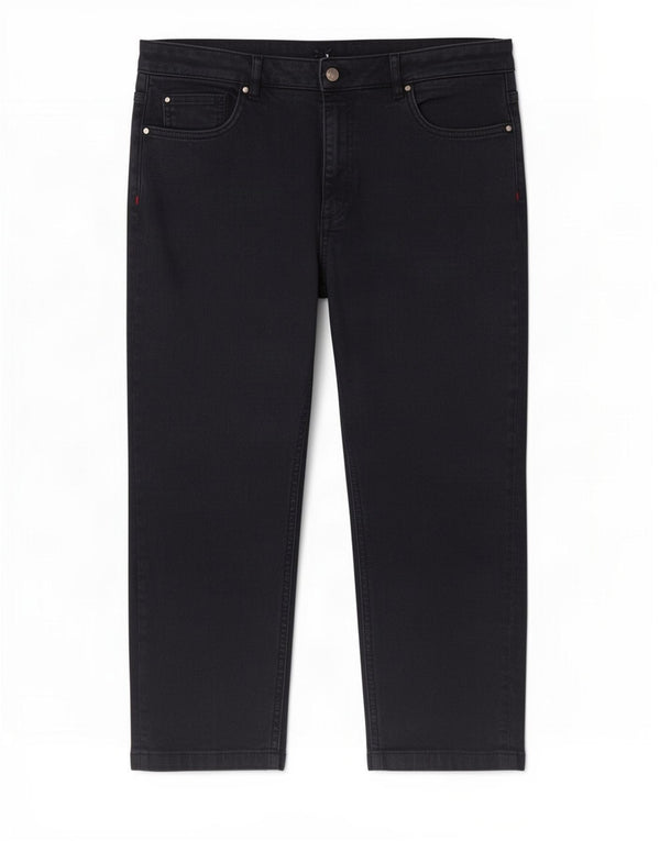 Crew Clothing Jeans corti da donna UK 16 Large W34 L24 Cotone blu navy
