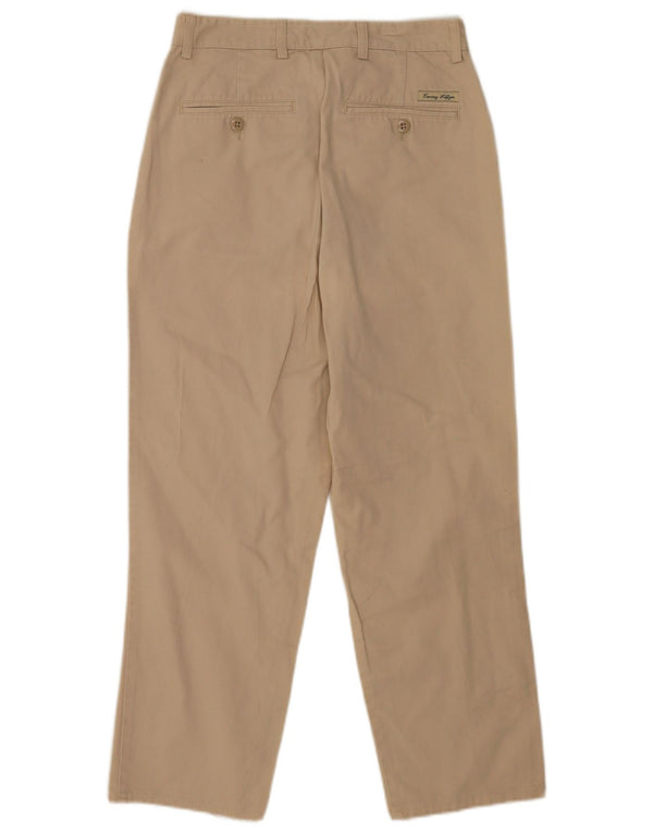 Pantaloni casual affusolati da uomo Tommy Hilfiger W30 L26 cotone beige