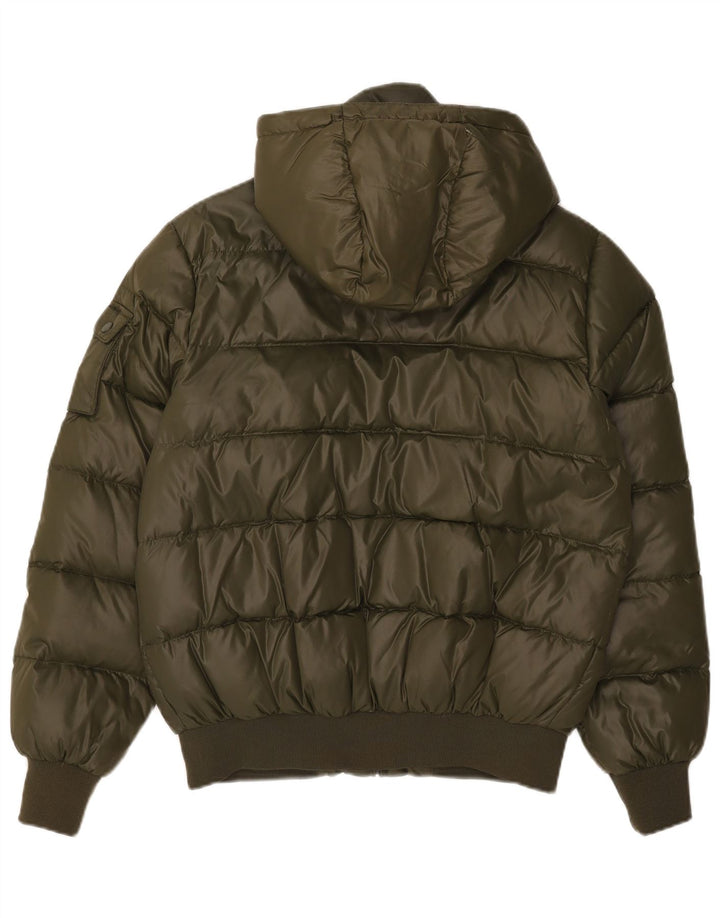 Giacca imbottita con cappuccio da uomo North Sails UK 38 nylon kaki medio