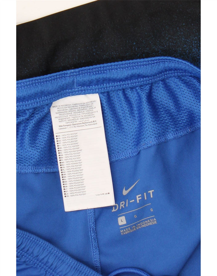 Pantaloncini sportivi Nike Dri Fit da uomo, grandi, in poliestere color block blu