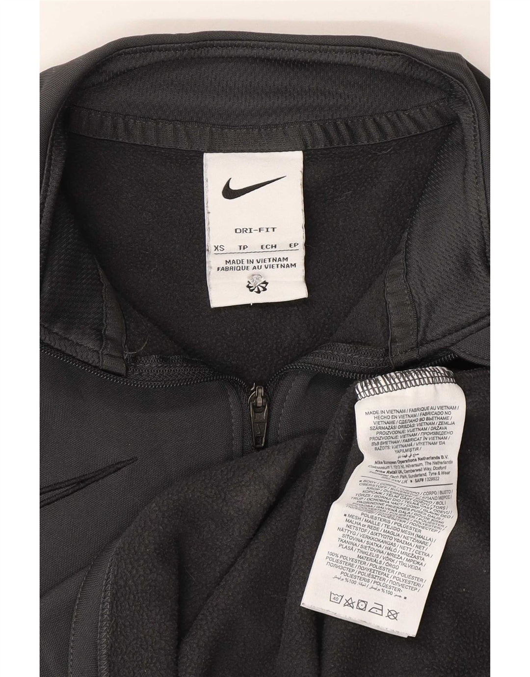 Top della tuta pullover da donna Nike Dri Fit UK 6 XS grigio color block