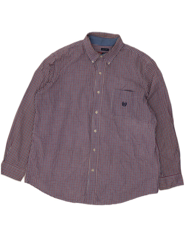 Camicia da uomo Chaps XL in cotone a quadretti blu