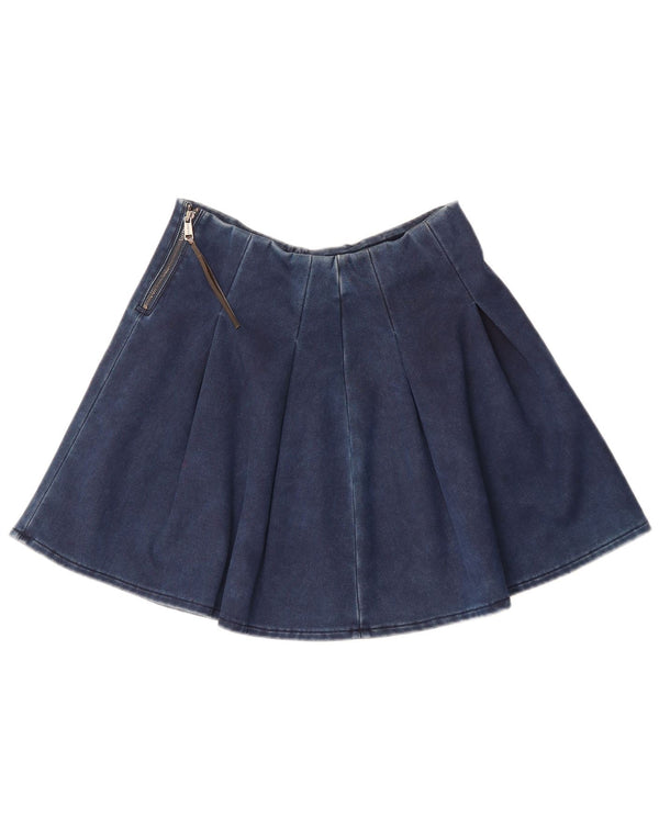 Mini gonna di jeans da donna Guess W28 cotone blu navy medio