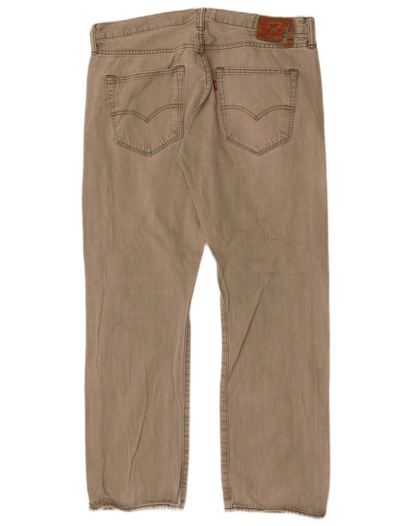 Levi's Uomo 501 Pantaloni casual dritti W36 L30 Cotone kaki